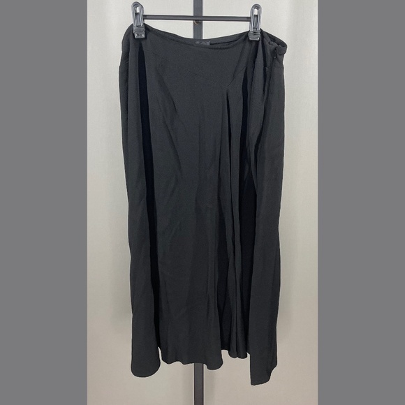 Eileen Fisher Skirt Womens Large black midi designer casual classic - Picture 1 of 8
